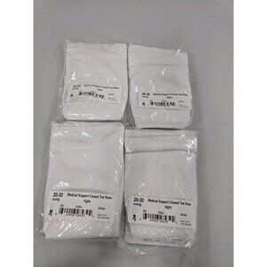 NEW! Ames Walker 20-30 mmHg XXXL Medical Support Closed Toe Knee Highs  4 Pairs